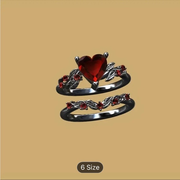 Double rings heart zirconia - Picture 8 of 13